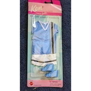 Barbie Ken‎ Stylin' Looks Fashions Blue White Striped Shirt Shorts Barbiecore